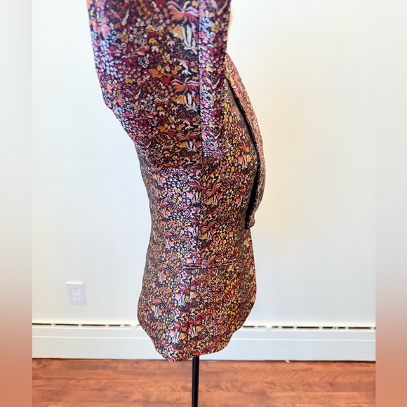 New with tags - Zara metallic floral jacquard blazer - floral suit jacket ZARA - Picture 7 of 15